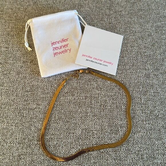 NWT Jennifer Zeuner Karli Necklace Gold Plated - Picture 8 of 8